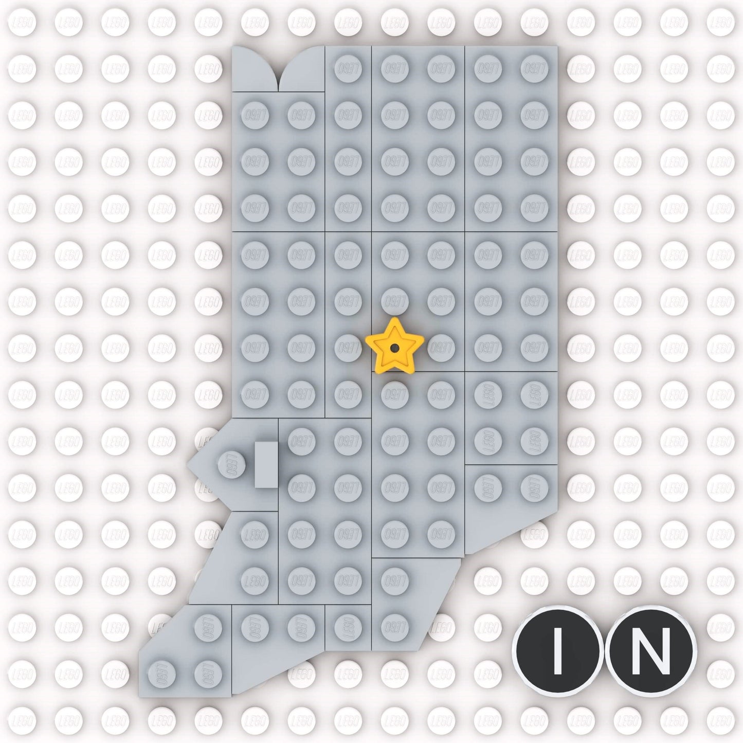 INDIANA IN myBRICKstate custom LEGO state building and display set