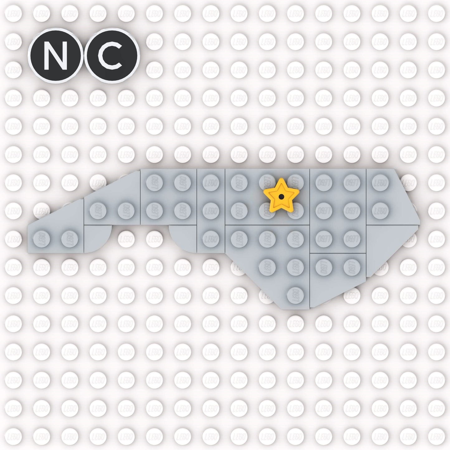 NORTH CAROLINA NC myBRICKstate custom LEGO state building and display set