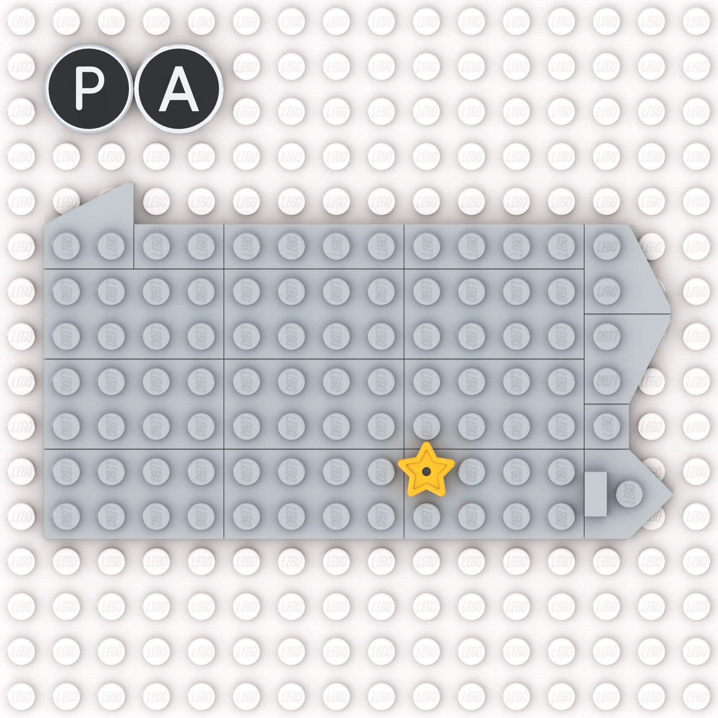 PENNSYLVANIA PA myBRICKstate custom LEGO state building and display set