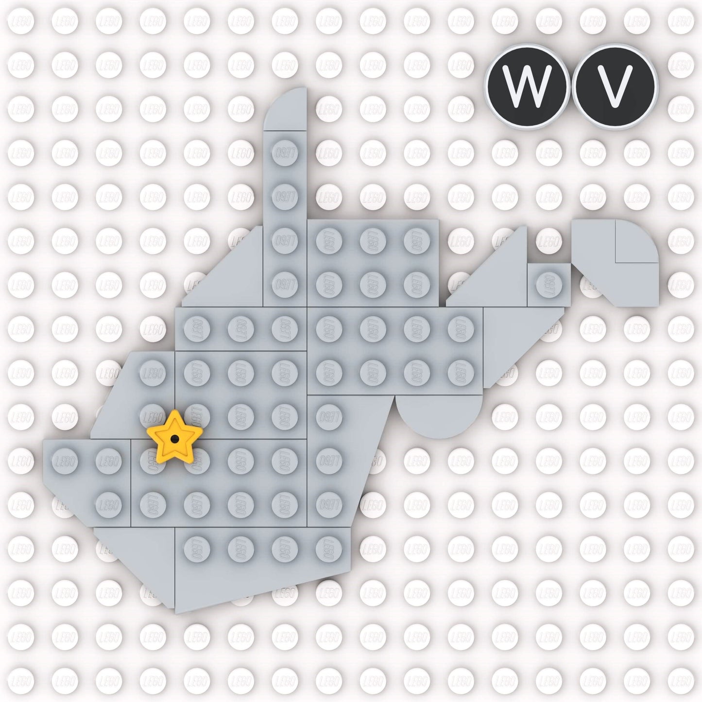 WEST VIRGINIA WV myBRICKstate custom LEGO state building and display set