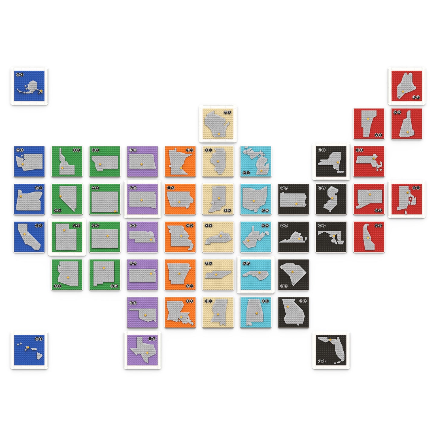 UNITED STATES OF AMERICA USA myBRICKstate custom LEGO state building and display set