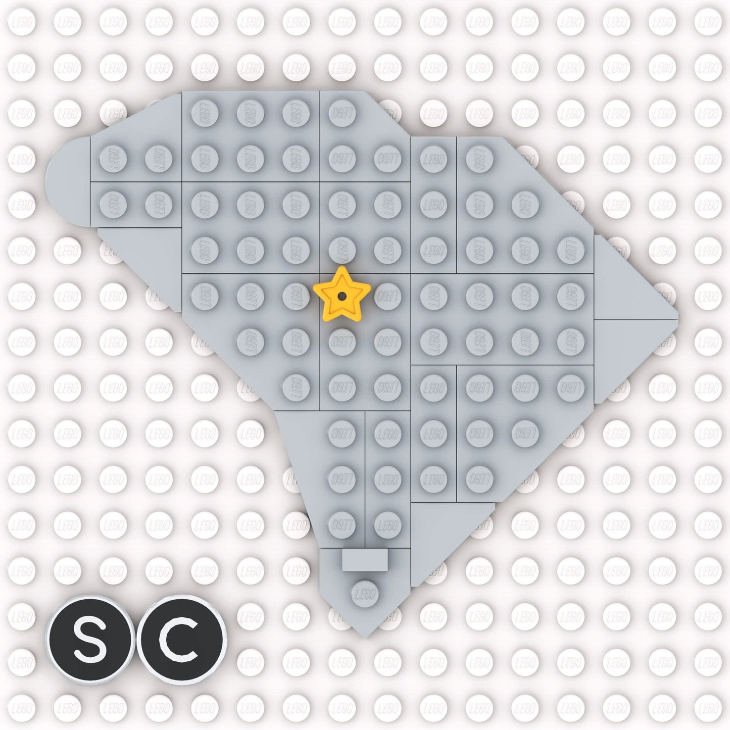 SOUTH CAROLINA SC myBRICKstate custom LEGO state building and display set