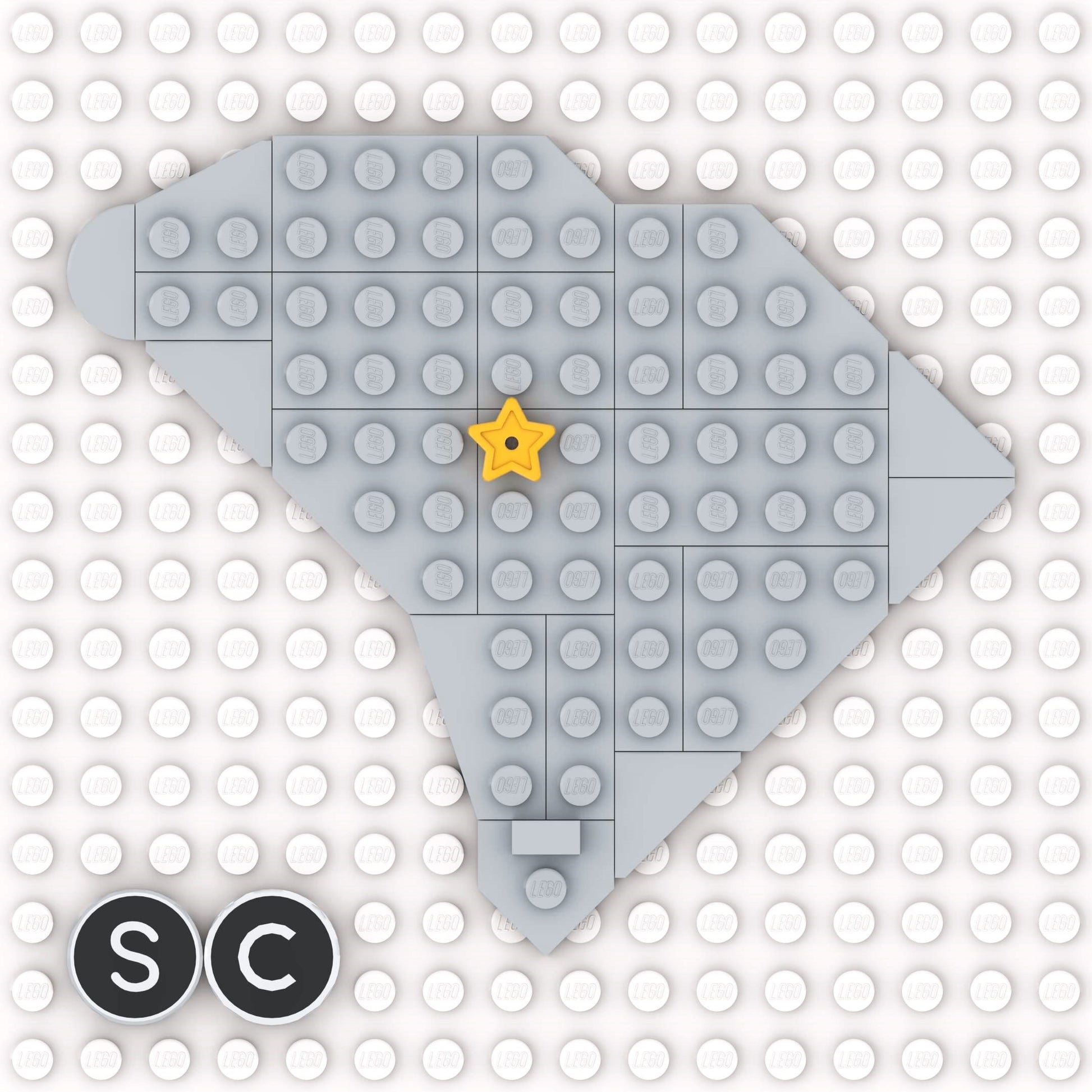 SOUTH CAROLINA SC myBRICKstate custom LEGO state building and display set