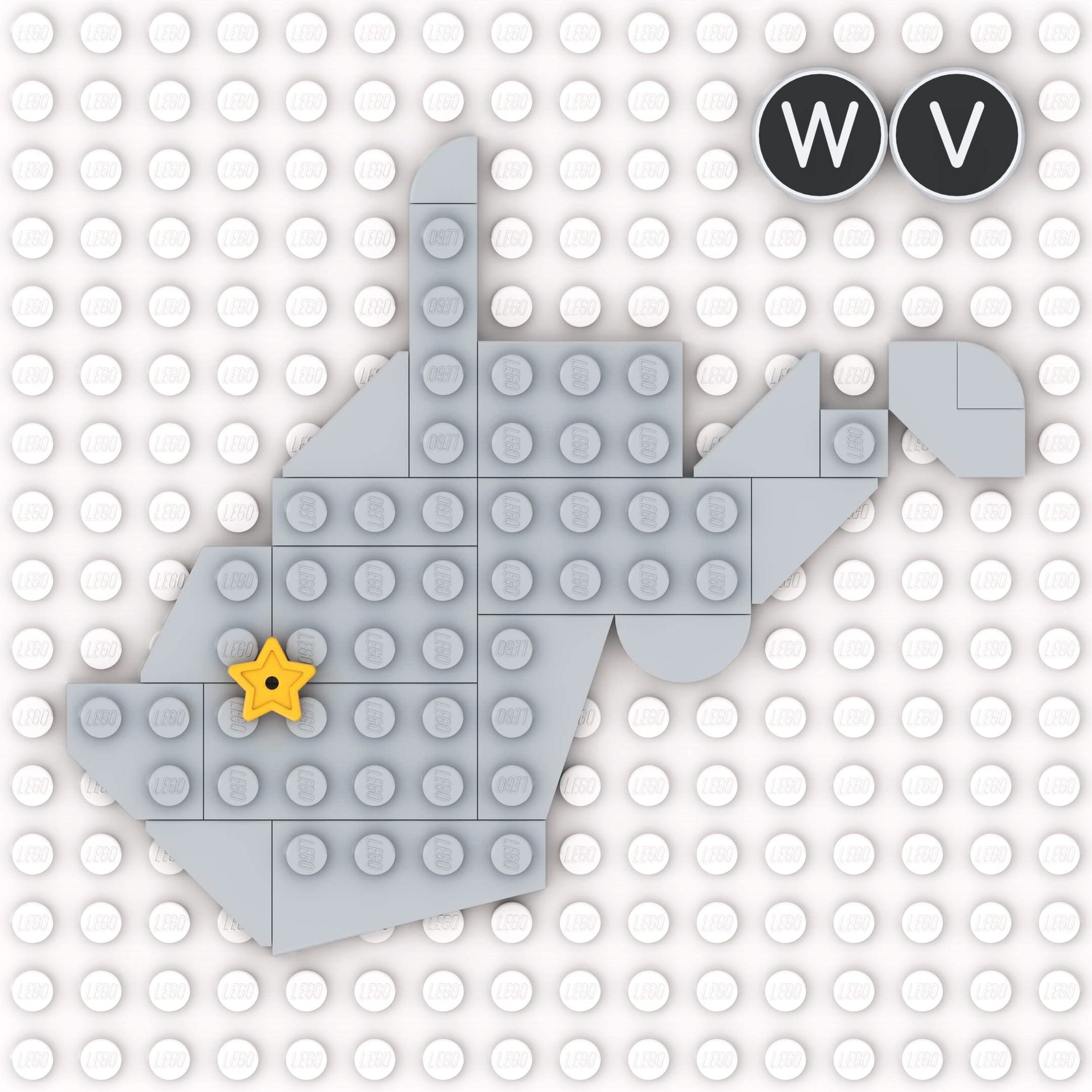 WEST VIRGINIA WV myBRICKstate custom LEGO state building and display set